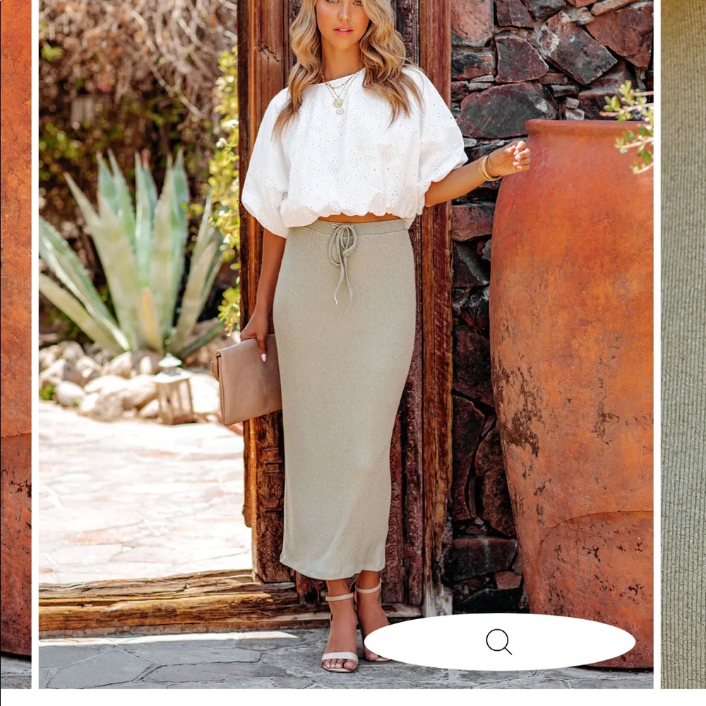 A NEW DAY KNIT MIDI SKIRT